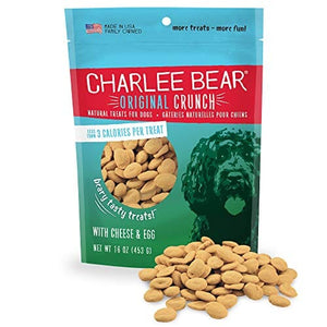 Charlee Bear Original Crunch Soft and Chewy Dog Treats - Cheese and Egg - 16 Oz