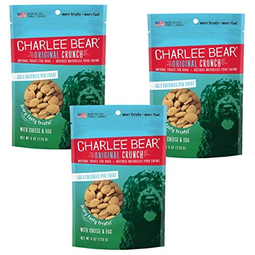 Charlee Bear Original Crunch Soft and Chewy Dog Treats - Cheese and Egg - 6 Oz  