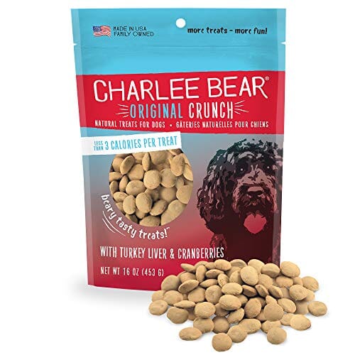 Charlee Bear Original Crunch Soft and Chewy Dog Treats - Turkey Liver and Cranberry - 1...