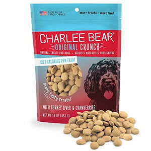 Charlee Bear Original Crunch Soft and Chewy Dog Treats - Turkey Liver and Cranberry - 1...