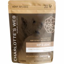 Charlotte's Webb Dog Hemp Hip and Joint Chew - 30 Count