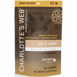 Charlotte's Webb Dog Hemp Hip and Joint Chew - 60 Count