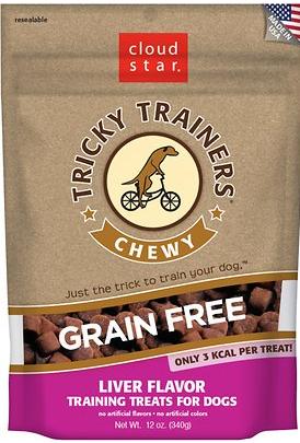 Cloud Star Grain Free Liver Chewy Tricky Trainers Soft and Chewy Dog Treats - 12 oz
