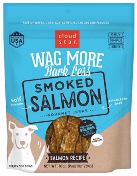 Cloud Star Smoked Salmon 10 oz Bag Natural Dog Chews -