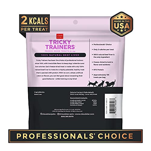 Cloud Star Tricky Trainers Freeze Dried Beef Liver Freeze-Dried Dog Treats - 3 oz  