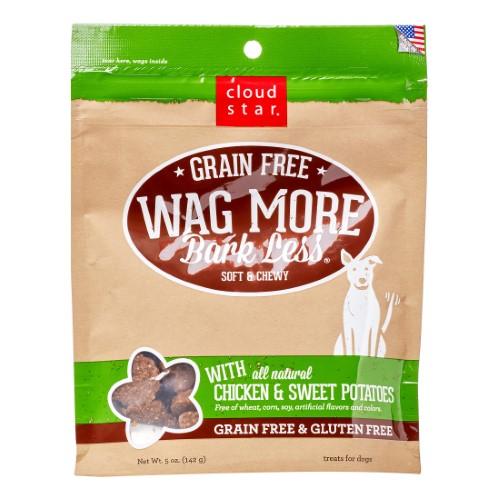 Cloud Star Wag More Bark Less Grain-Free Chicken & Sweet Potato Soft and Chewy Dog Treats - 5 oz Bag  