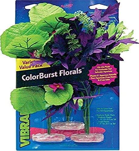 Colorburst Florals Amazon Flowering Cluster Plastic Aquarium Plant - Multi - Medium  