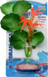 Colorburst Florals Broad Lily Leaf Silk Plastic Aquarium Plant - Green - Mini  
