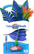 Colorburst Florals Butterfly Sword Silk Plastic Aquarium Plant - Blue - Extra Small  