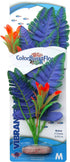 Colorburst Florals Butterfly Sword Silk Plastic Aquarium Plant - Blue - Medium  