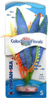 Colorburst Florals Crispus Silk Style Plastic Aquarium Plant - Blue - Small  