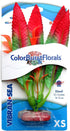 Colorburst Florals Crispus Silk StylePlastic Aquarium Plant - Red - Extra Small  