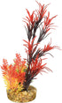 Colorburst Florals Garden Bouquet Plastic Aquarium Plant - Red - Medium  