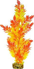 Colorburst Florals Large Brush Plastic Aquarium Plant - Orange - Large  