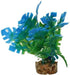 Colorburst Florals Philo Leaf Plastic Aquarium Plant - Blue - 1.25 X 1.25 X 3.25  
