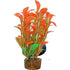 Colorburst Florals Scoop Leaf Plastic Aquarium Plant - Orange - 1.25 X 1.25 X 3.25  