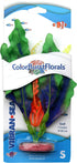 Colorburst Florals Waffle Leaf Silk Style Plastic Aquarium Plant - Green - Small  