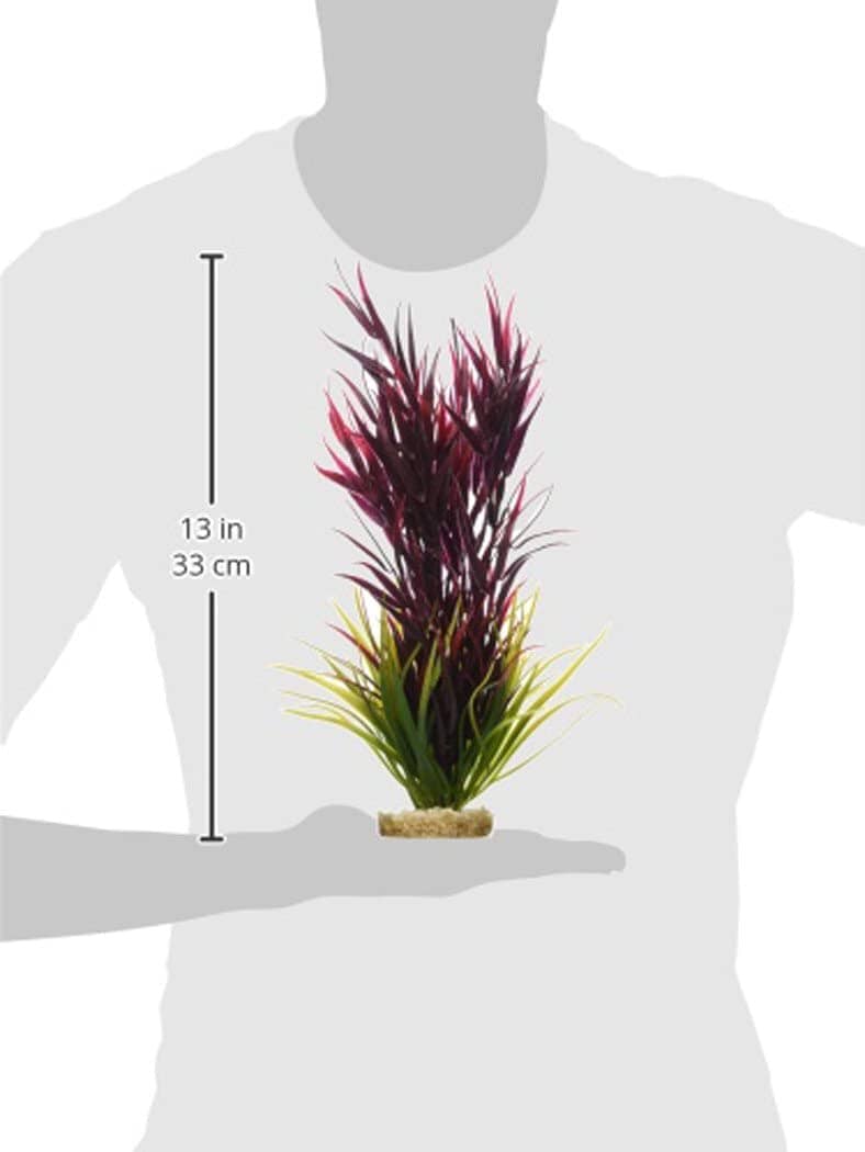 Colorburst Florals Water Harvest Plastic Aquarium Plant - Red - Large  