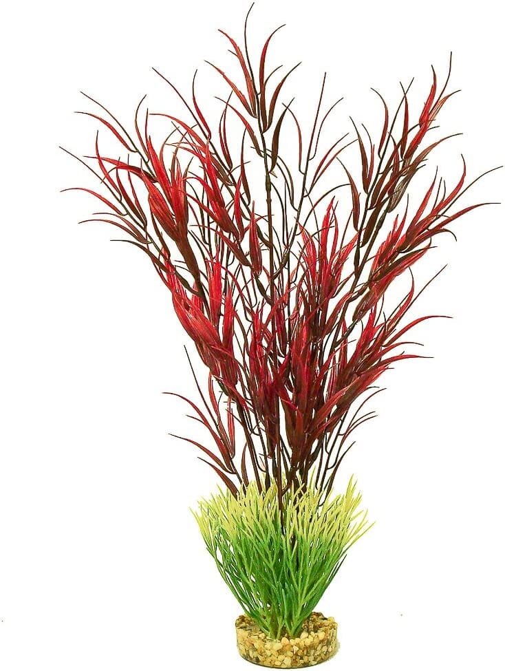 Colorburst Florals Water Harvest Plastic Aquarium Plant - Red - Large  