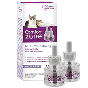 Comfort Zone Multi-Cat Diffuser Refill for Cats - 48 Ml - 2 Pack