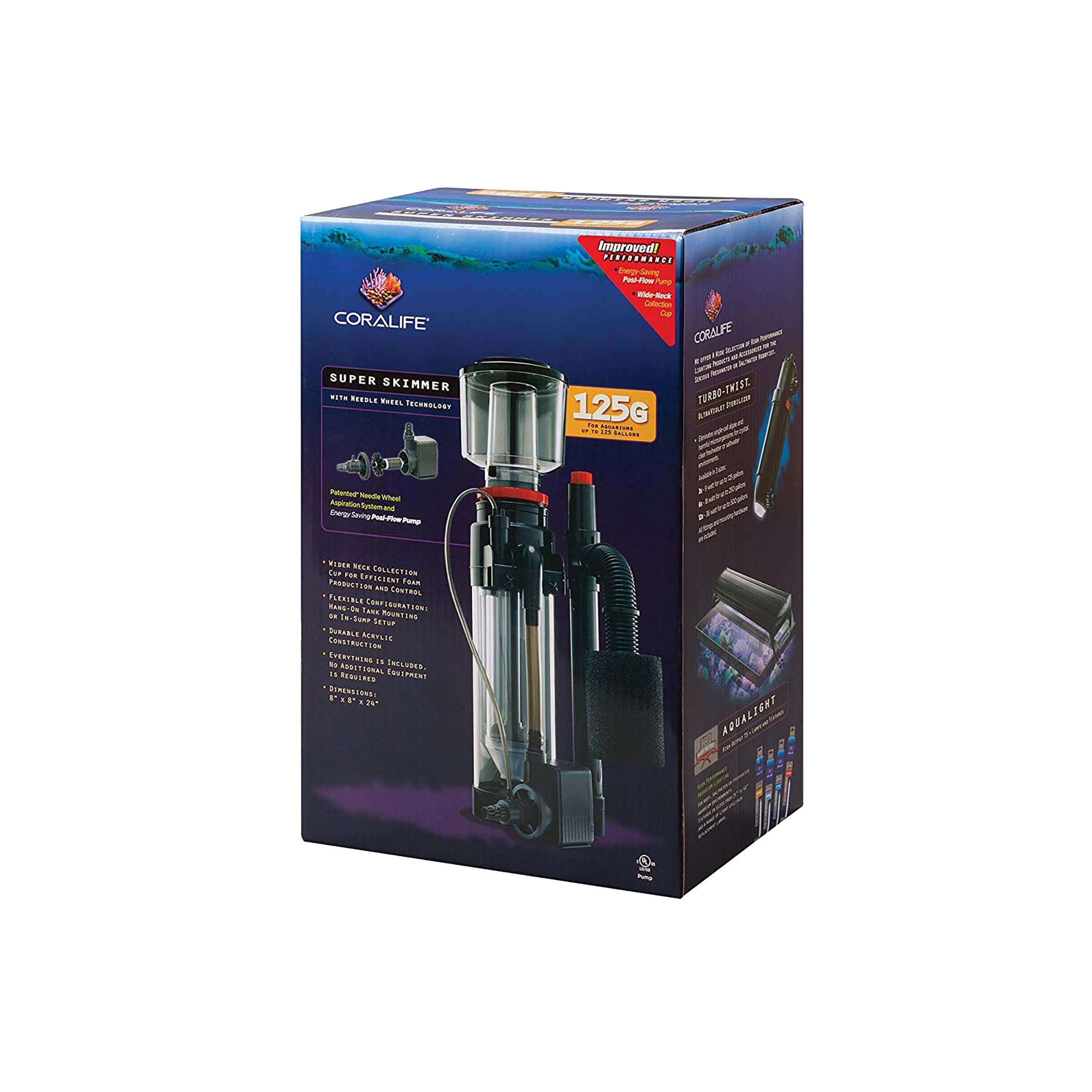 Coralife Super Skimmer with Pump - Up To 125 gal  