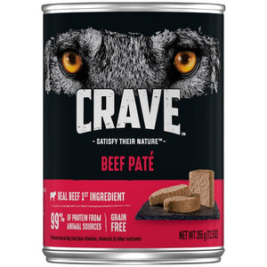 Crave Dog Real Beef Recipe Loaf Wet Dog Food - 12.5 oz - Case of 12