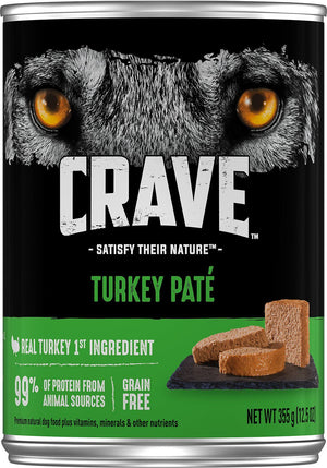 Crave Dog Real Turkey Recipe Loaf Wet Dog Food - 12.5 oz - Case of 12