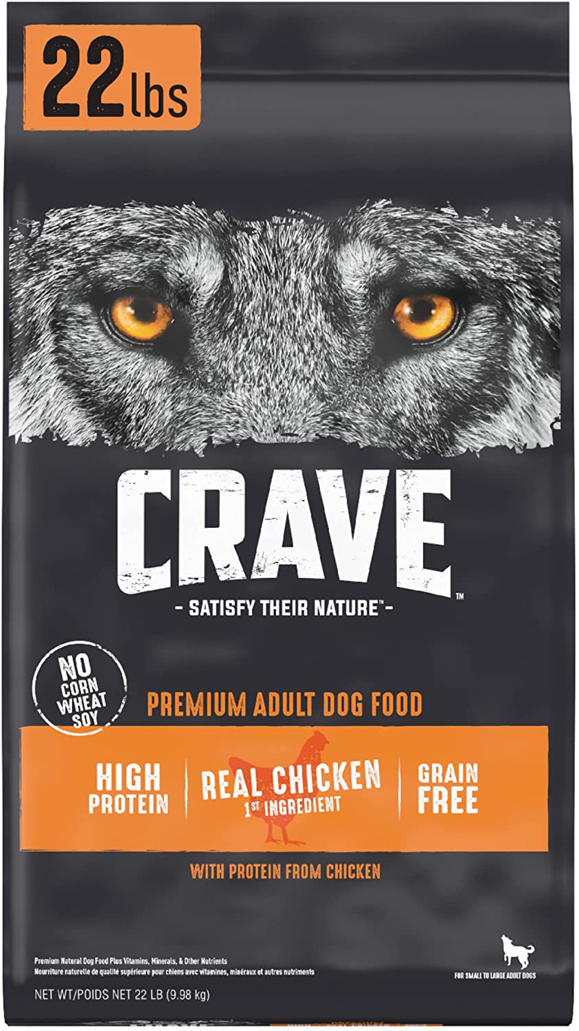 Crave Grain-Free Adult Formula Chicken Dry Dog Food - 22 lb Bag  