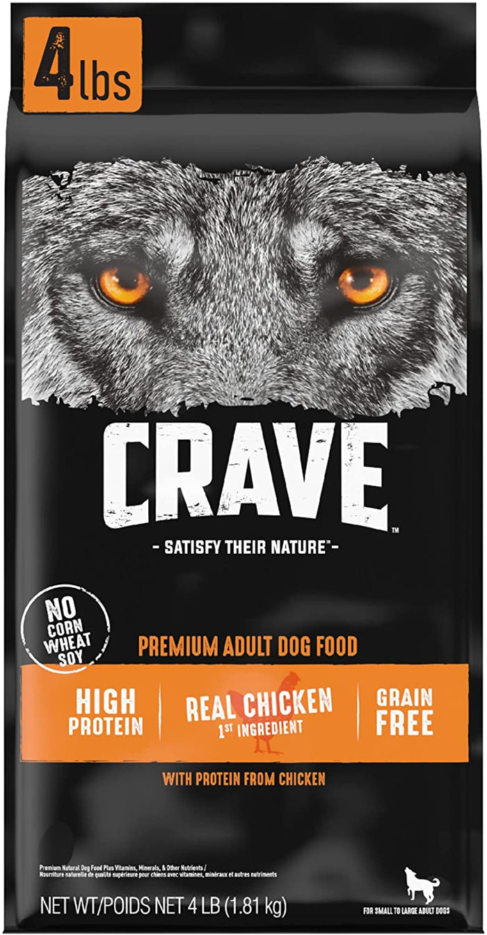 Crave Grain-Free Adult Formula Chicken Dry Dog Food - 4 lb Bag