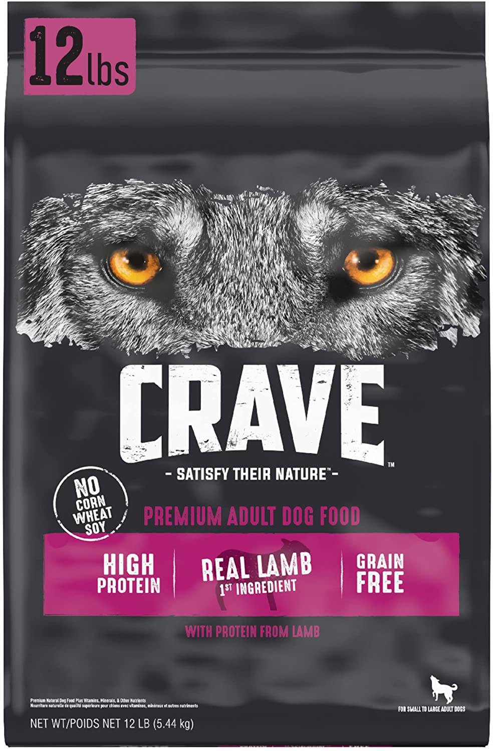 Crave Grain-Free Adult Premium Lamb & Venison Dry Dog Food - 12 lb Bag  