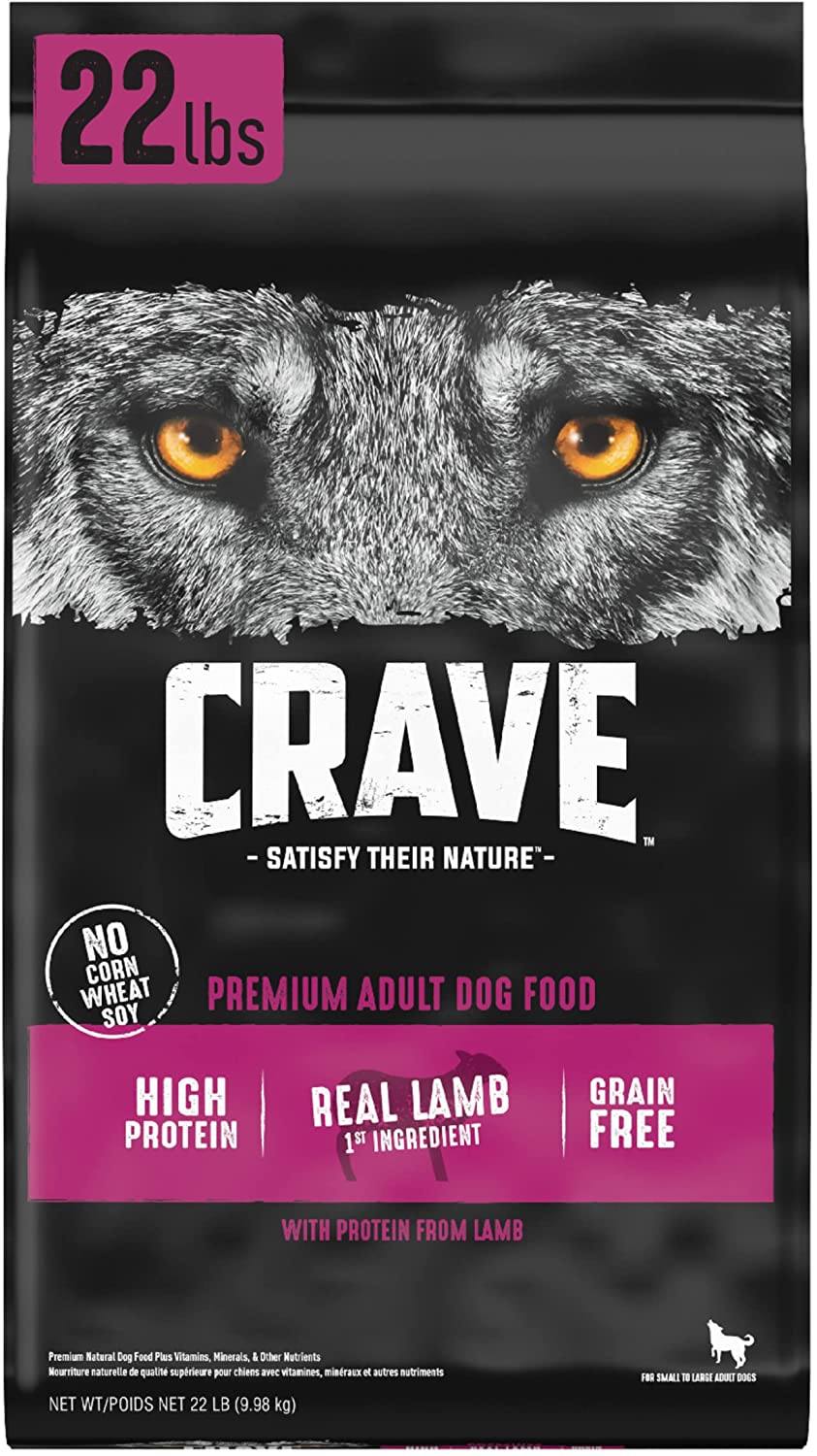 Crave Grain-Free Adult Premium Lamb & Venison Dry Dog Food - 22 lb Bag  