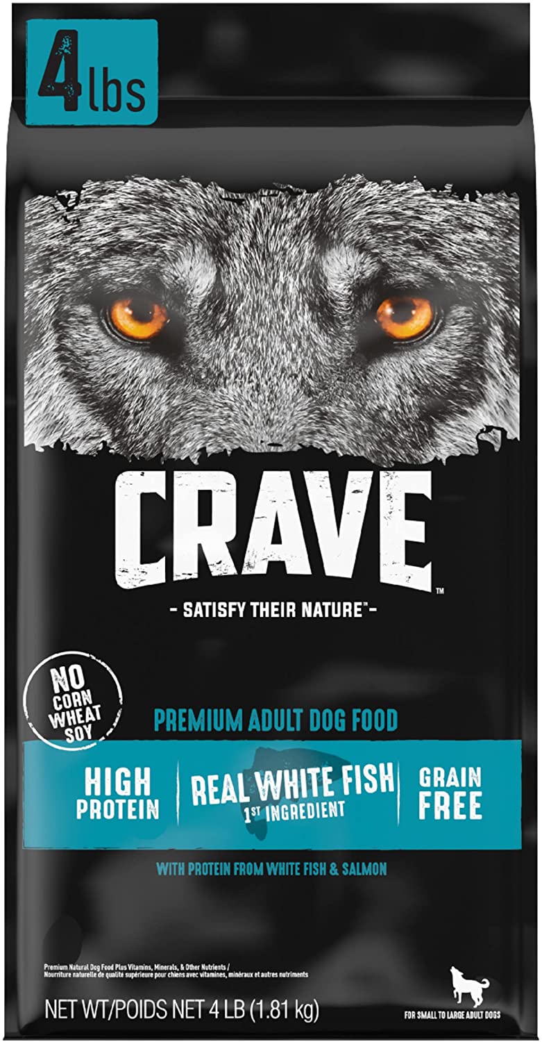 Crave Grain-Free Adult Premium Salmon & Oceanfish Dry Dog Food - 4 lb Bag  