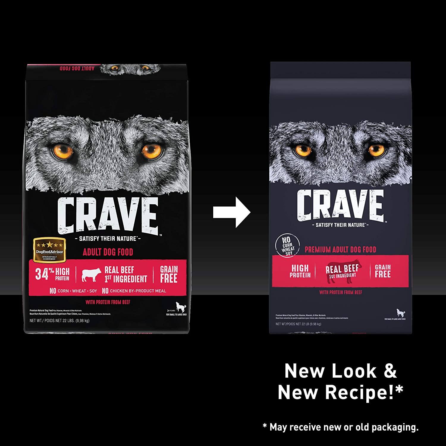 Crave Grain-Free Adult Premium with Protein from Beef Dry Dog Food - 22 lb Bag  