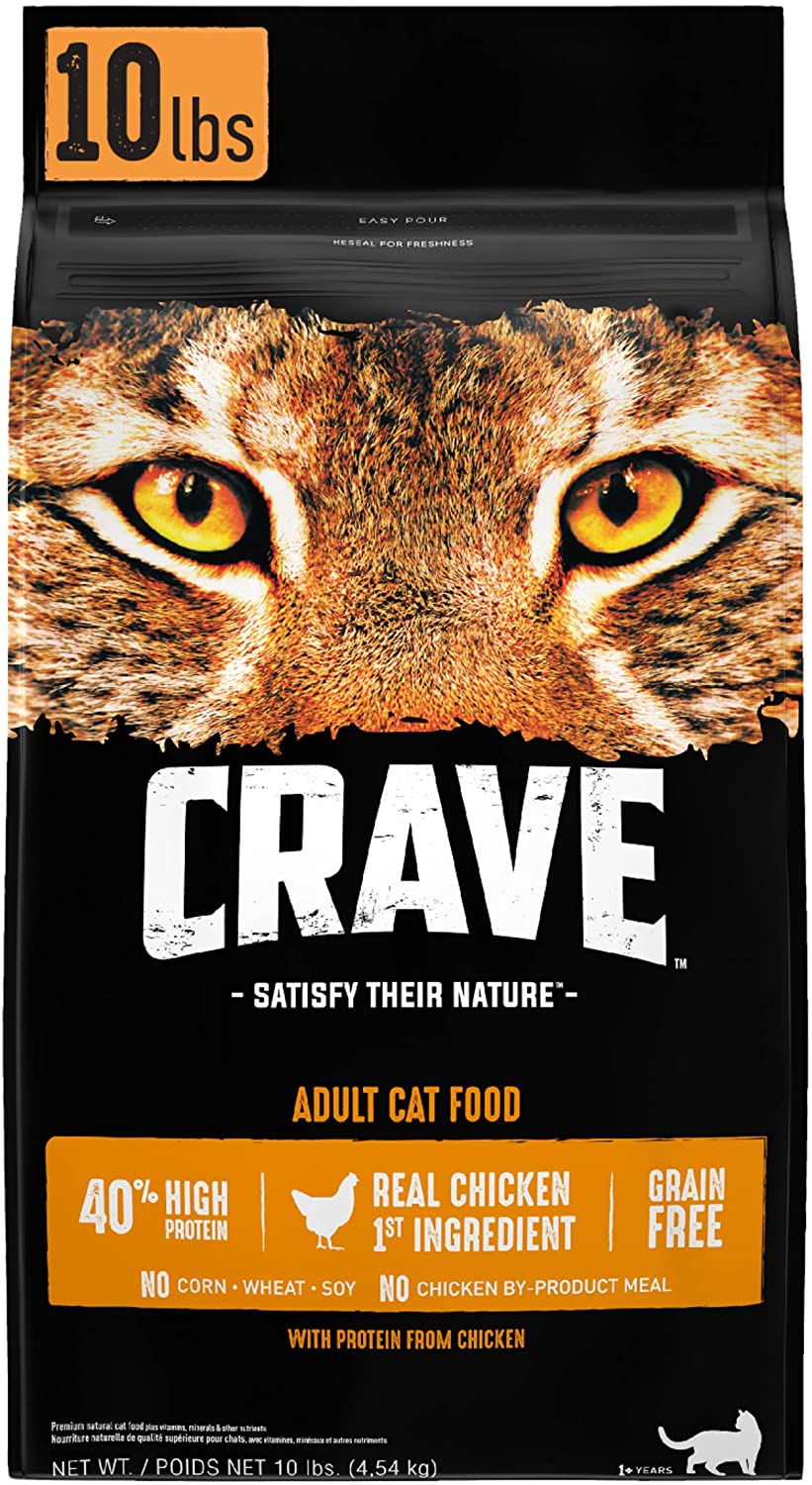 Crave Grain-Free Premium Adult Chicken with Protein Dry Cat Food - 10 lb Bag  