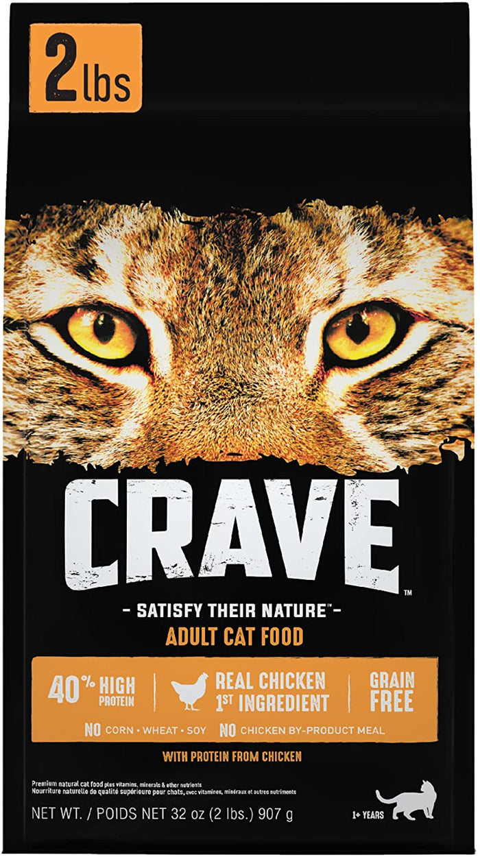 Crave Grain-Free Premium Chicken with Protein Dry Cat Food - 2 lb Bag