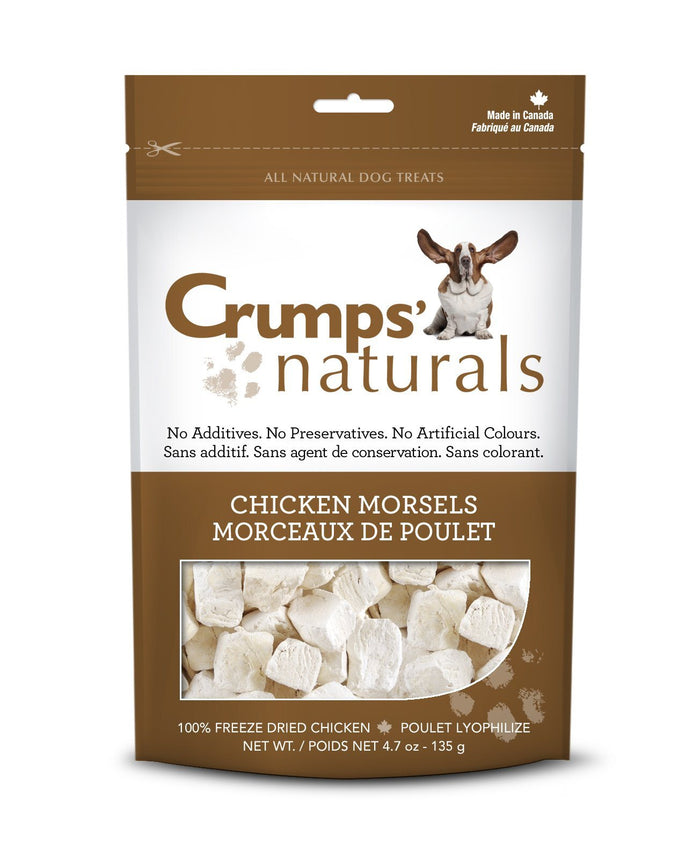 Crumps' Naturals Chicken Morsels Freeze-Dried Dog Treats - 4.7 oz Bag