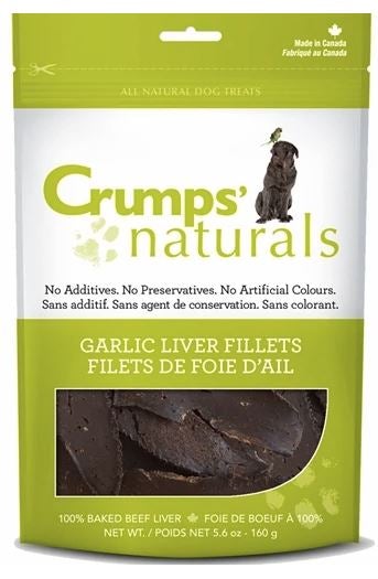 Crumps' Naturals Garlic Liver Fillets Chewy Dog Treats - 11.6 oz Bag  