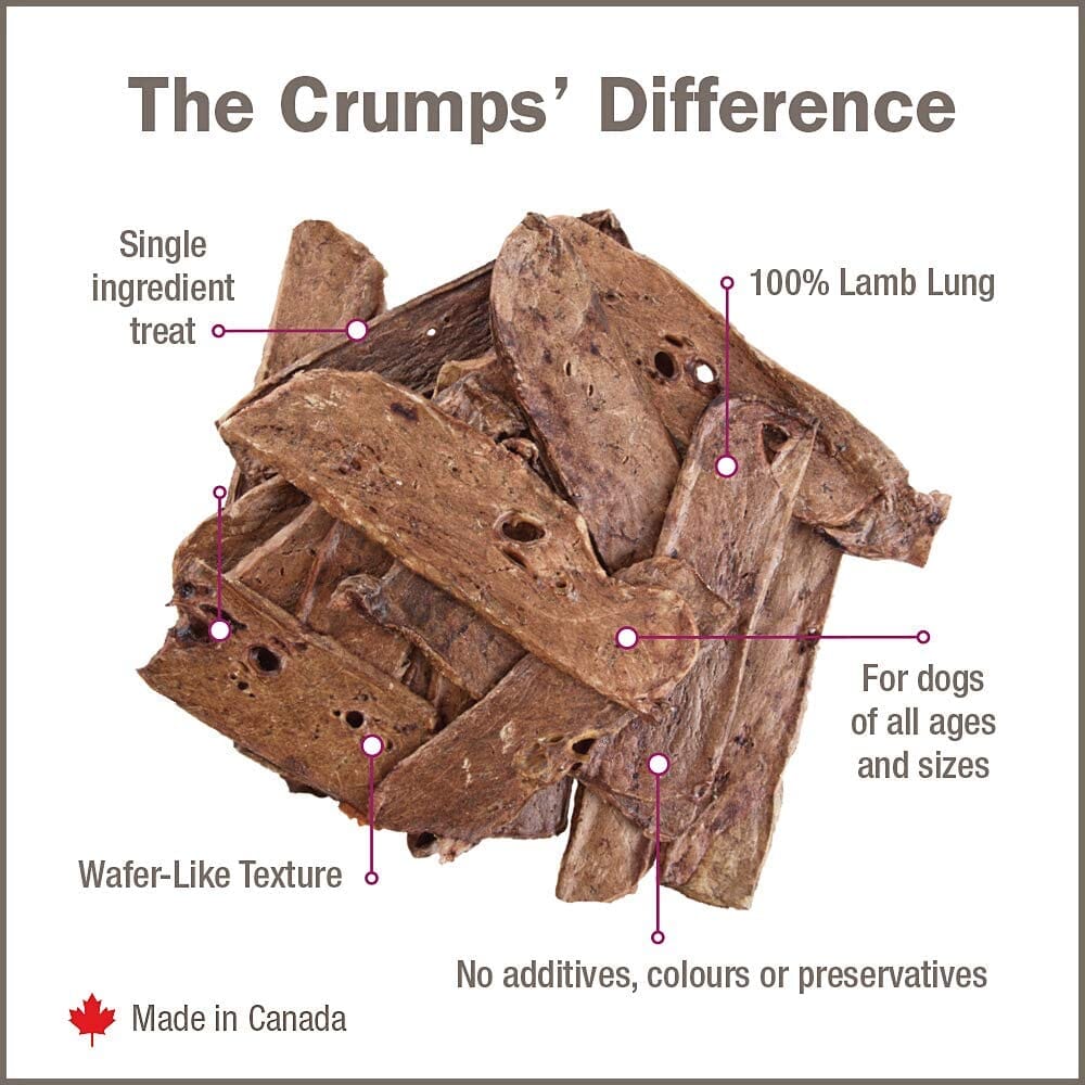 Crumps' Naturals Lamb Chops (Lamb Lungs) Natural Dog Chews - 1.9 Oz  