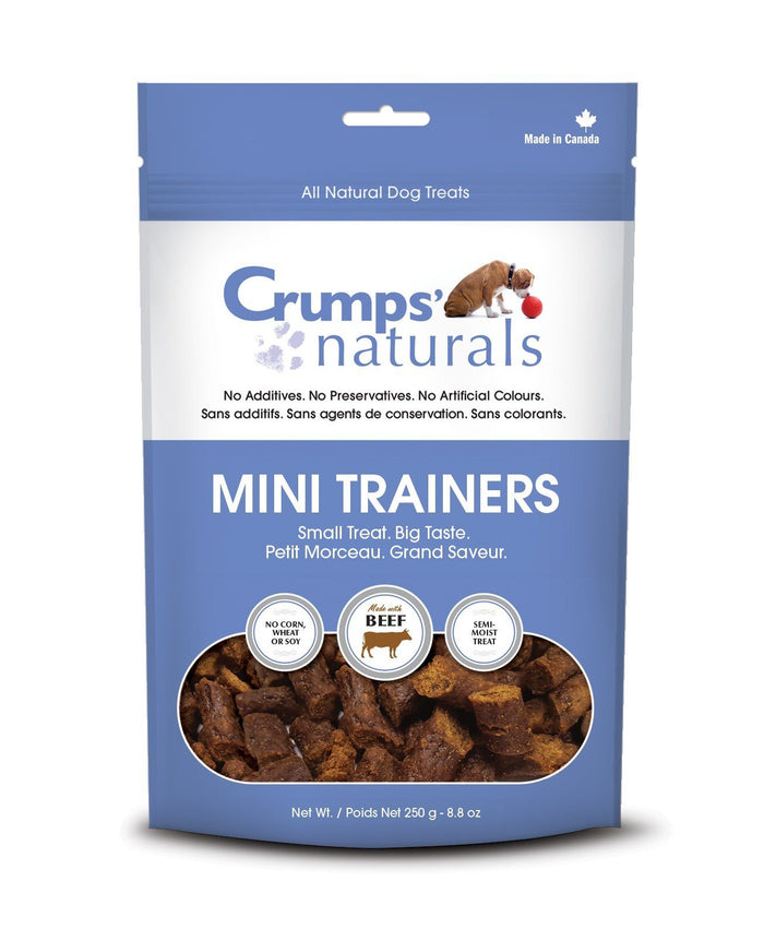 Crumps' Naturals Mini Trainers Semi-Moist Beef Soft and Chewy Dog Treats - 4.2 oz Bag