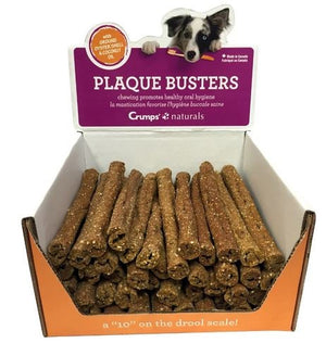 Crumps' Naturals Oyster Plaque Busters Dog Dental Hard Chews - 50 ct BULK