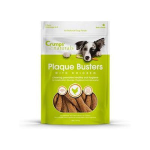 Crumps' Naturals Plaque Buster with Chicken Dog Dental Hard Chews - 4.9 oz Bag