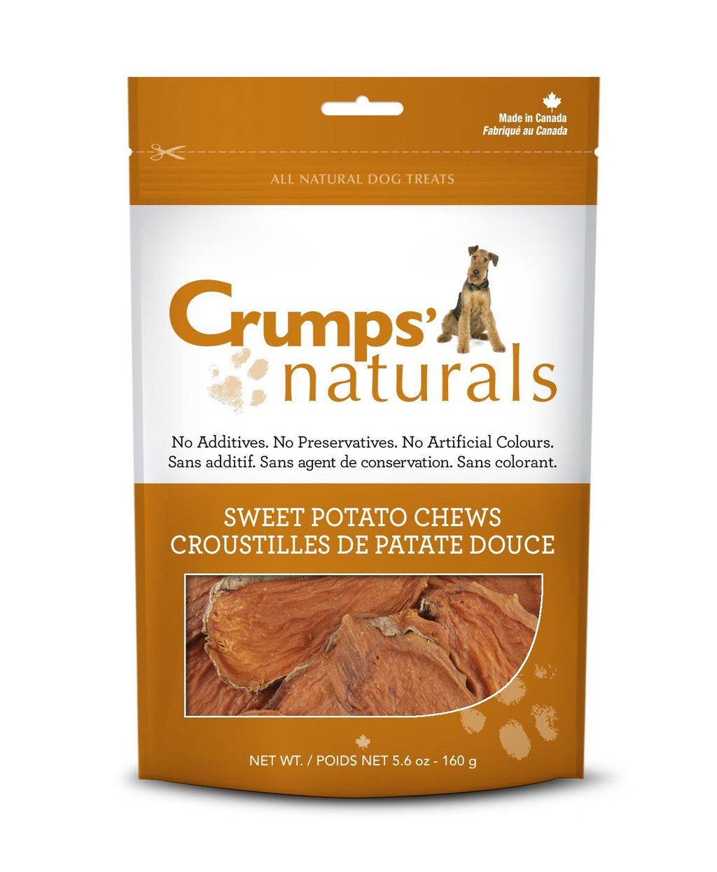 Crumps' Naturals Sweet Potato Chews Chewy Dog Treats - 24 oz Bag  