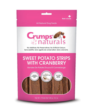 Crumps' Naturals Sweet Potato & Cranberry Strips Chewy Dog Treats - 5.6 oz Bag