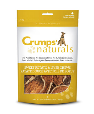 Crumps' Naturals Sweet Potato & Liver Chews Chewy Dog Treats - 5.6 oz Bag