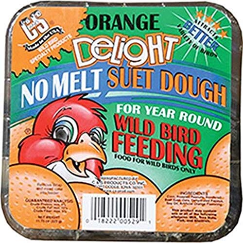 C&S Delight No Melt Suet Dough Wild Bird Food - Orange - 11.75 Oz