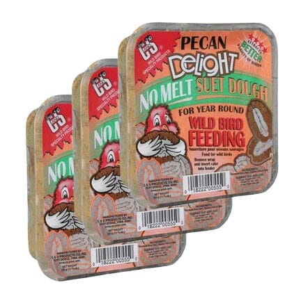 C&S Delight No Melt Suet Dough Wild Bird Food - Pecan - 11.75 Oz  