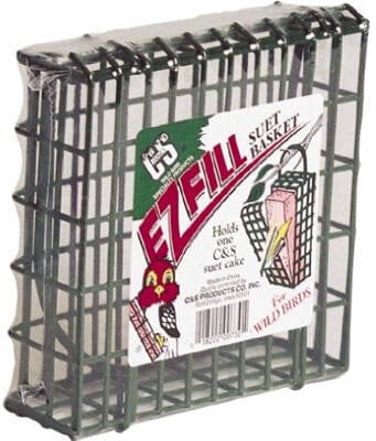 C&S E-Z Fill Suet Basket and Seed Cake Wild Bird Feeder - Green - 1.75 X 5 X 5.5 In