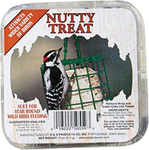 C&S Pictorial Label Suet Cakes Wild Bird Food - Nutty - 11 Oz - 12 Pack