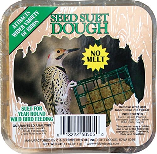 C&S Seed & Suet Cakes Dough Pictorial Label Suet Cakes Wild Bird Food - 11 Oz - 12 Pack  