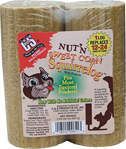 C&S Squirrelog Refill - Nut/Sweet Corn - 32 Oz - 2 Pack  